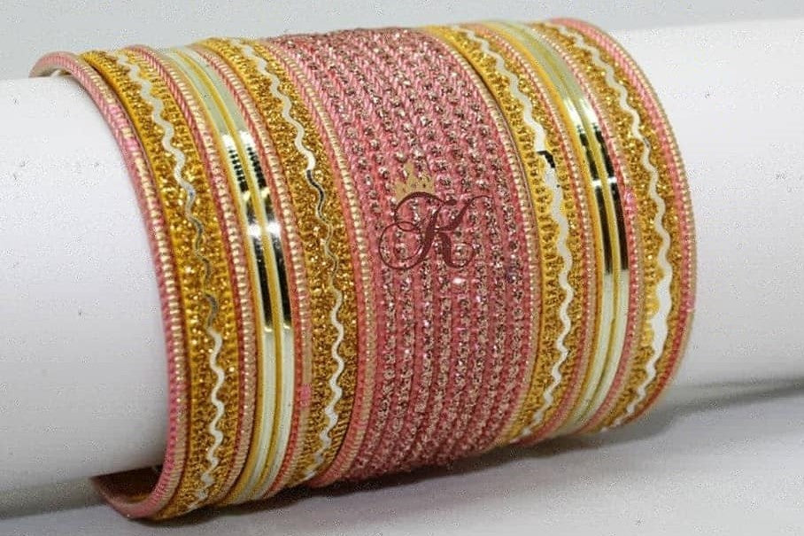 PRE MADE SET IN PEACH AND GOLD COLOUR