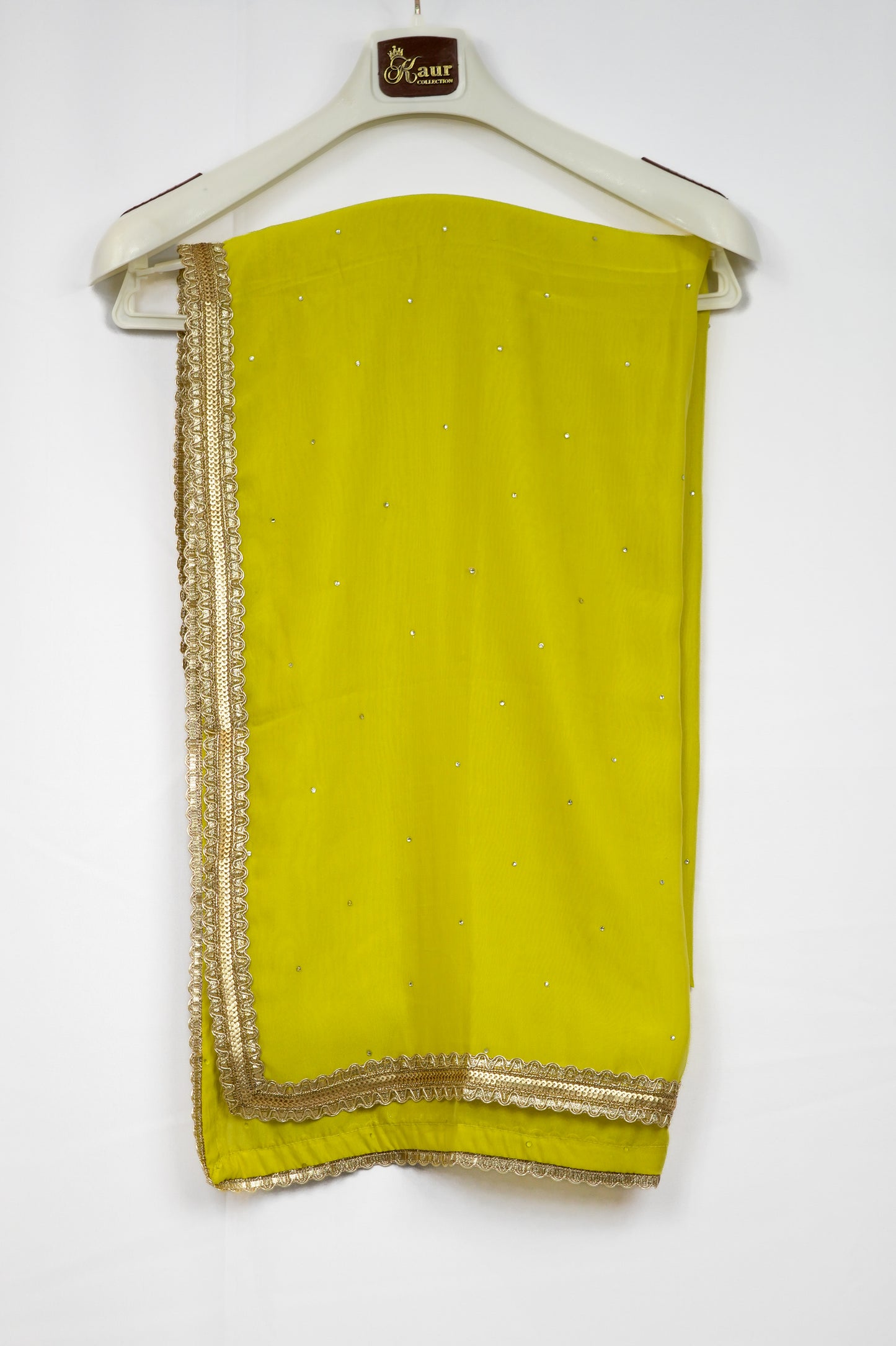 MIRROR EMBROIDERED YELLOW TROUSER SUIT