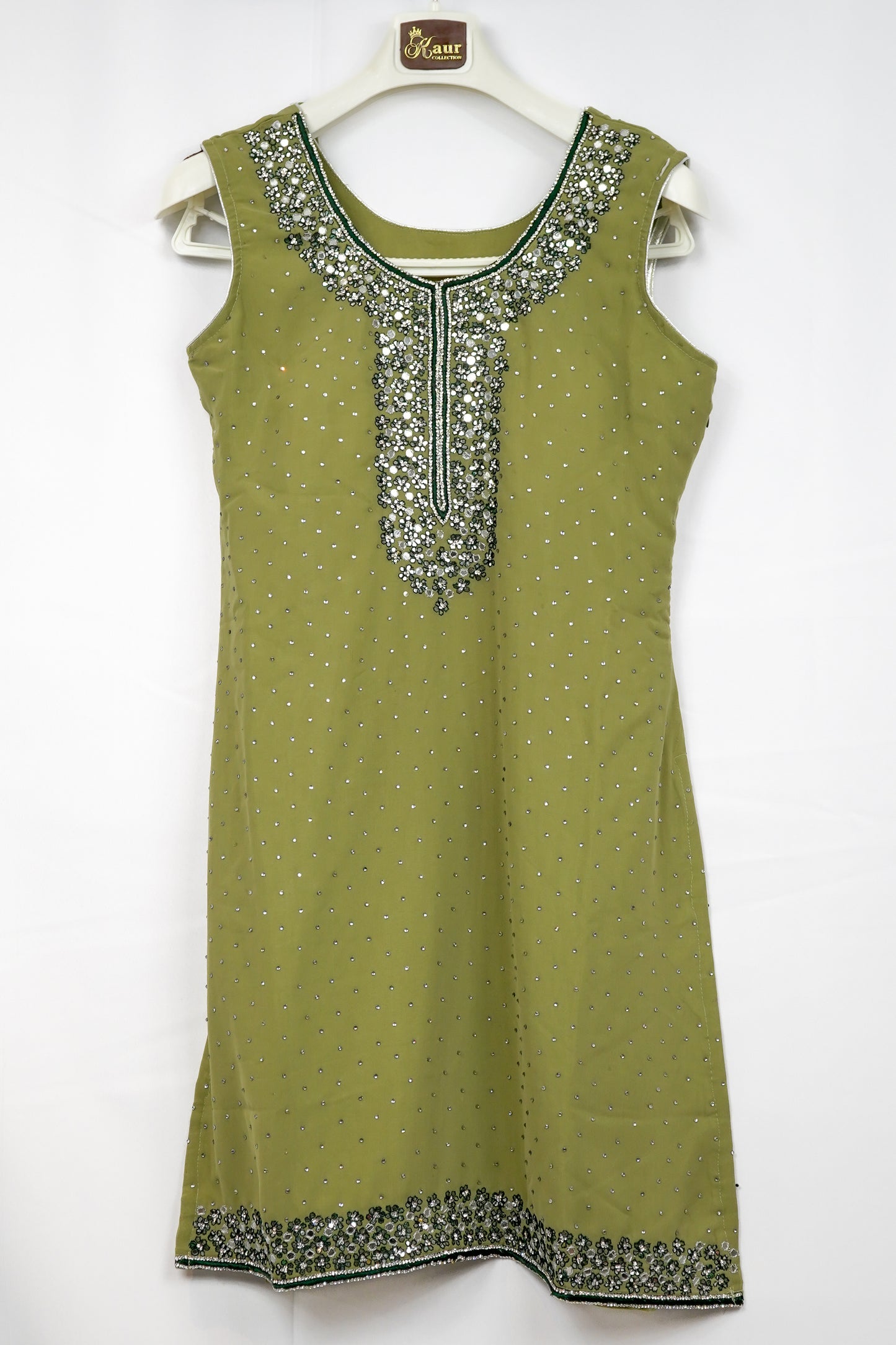 OLIVE GREEN SHARARA SUIT