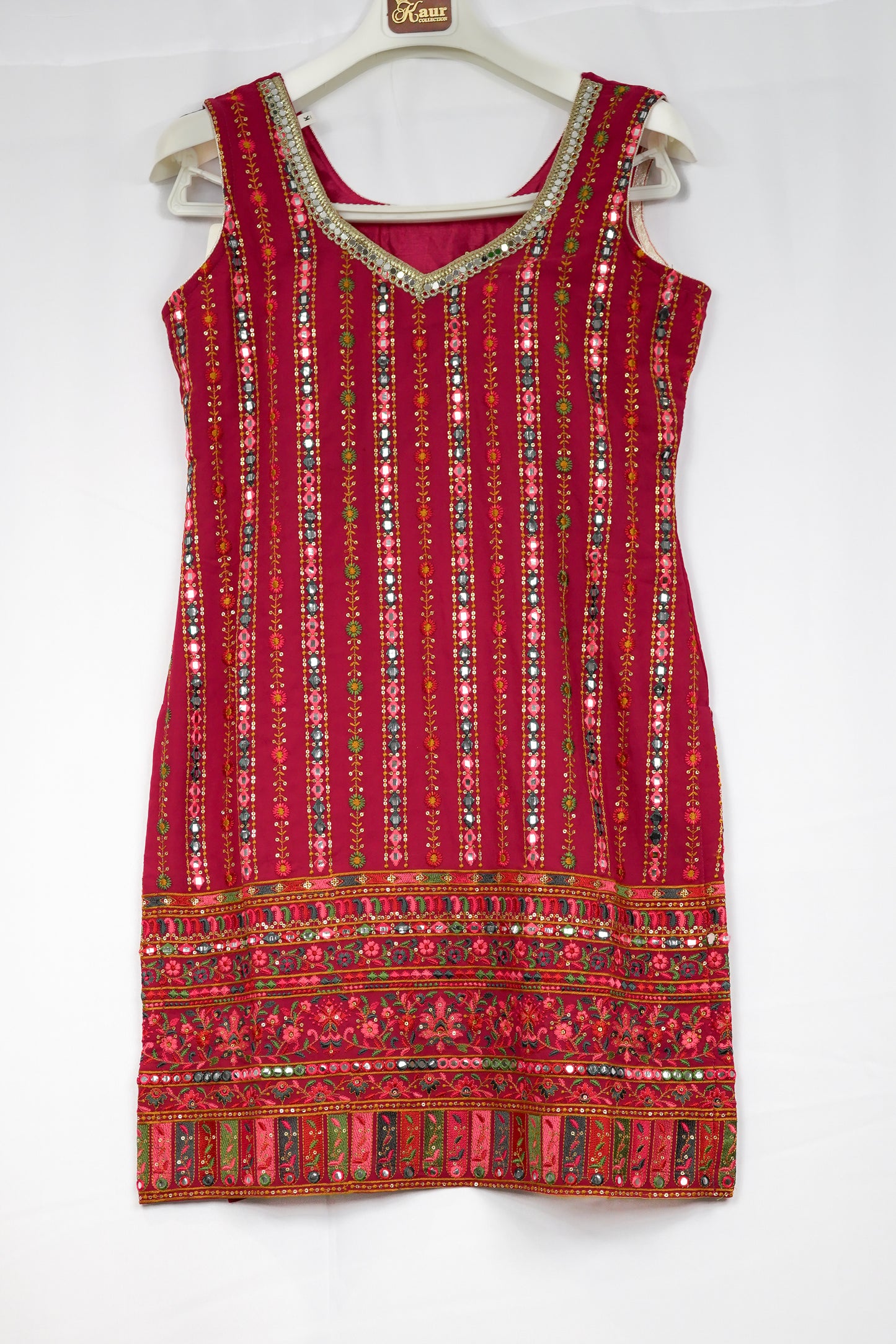 RED EMBROIDERED SALWAR SUIT