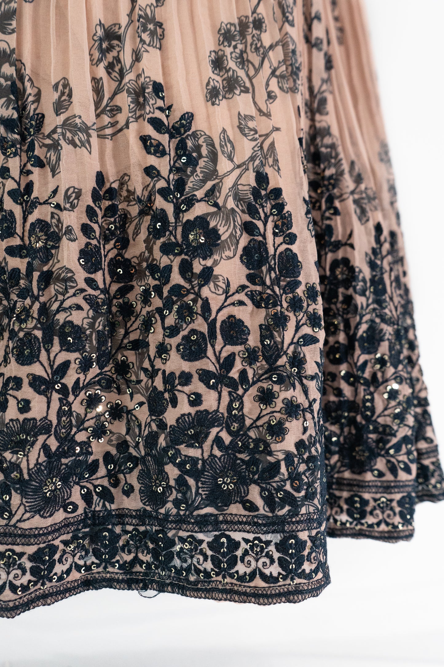 MIDNIGHT BLUE AND BEIGE LEHENGA SET