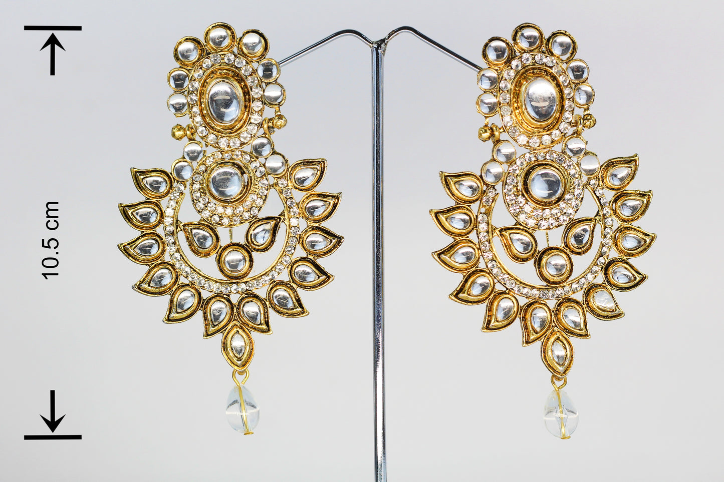 KUNDAN AND RHINE STONE EARRING