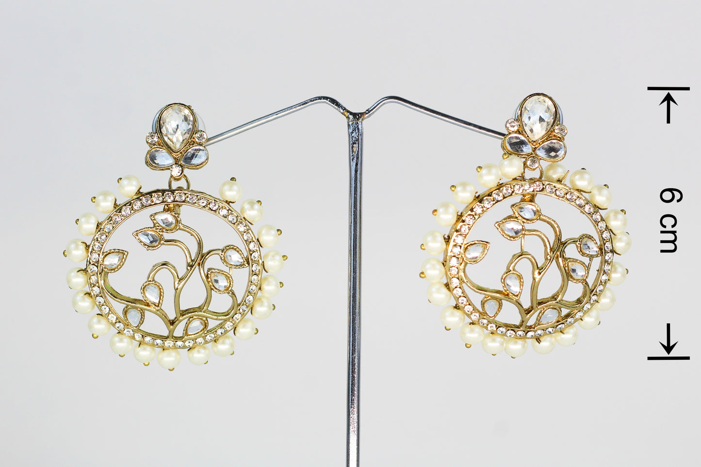 KUNDAN AND PEARL EARRINGS