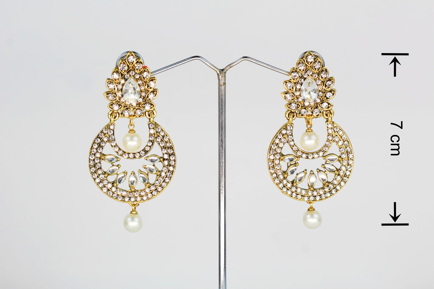 KUNDAN AND RHINE STONE EARRING