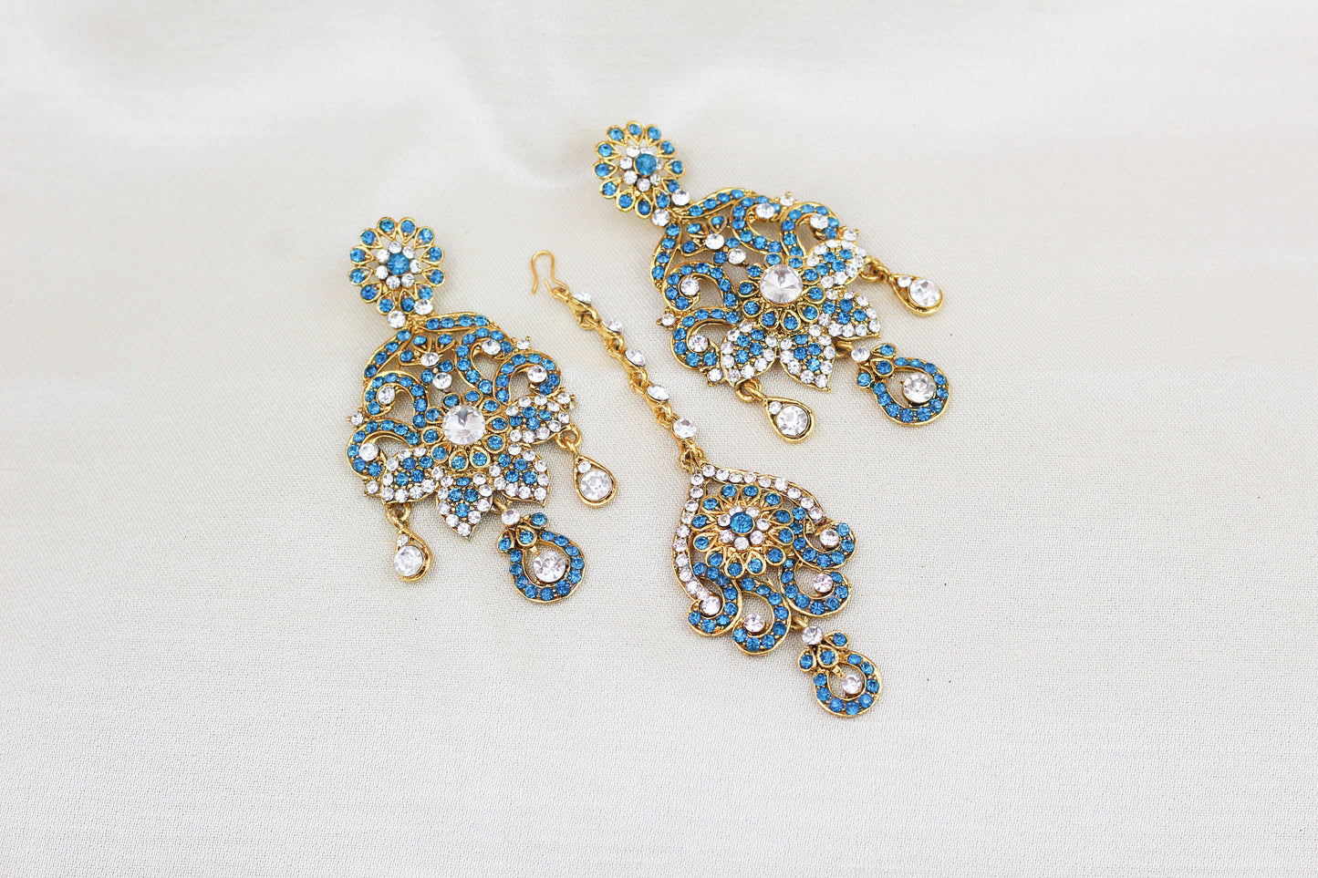 FIROZI RHINE STONE TIKKA SET