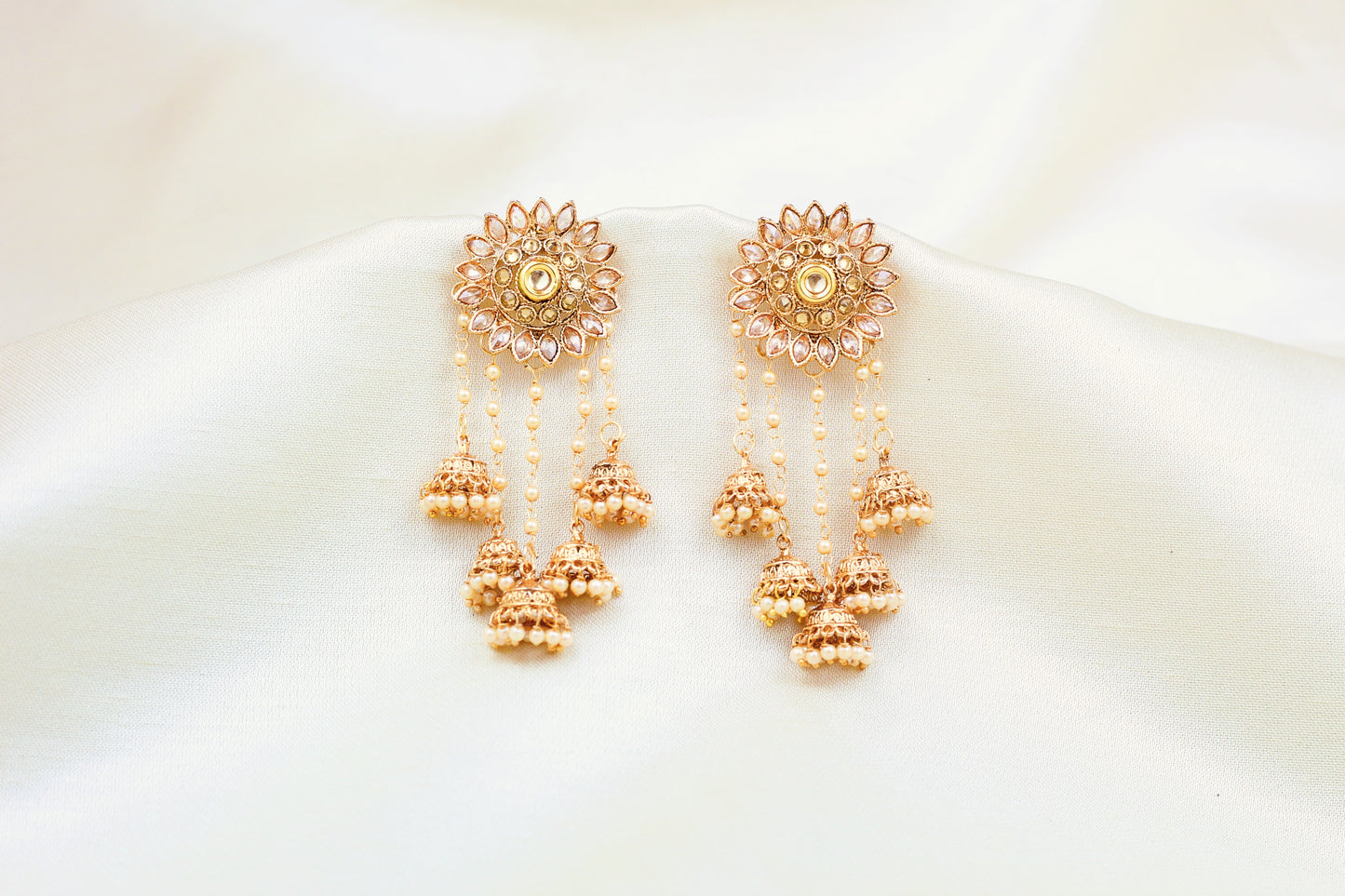 POLKI EARRING WITH JHUMKIS