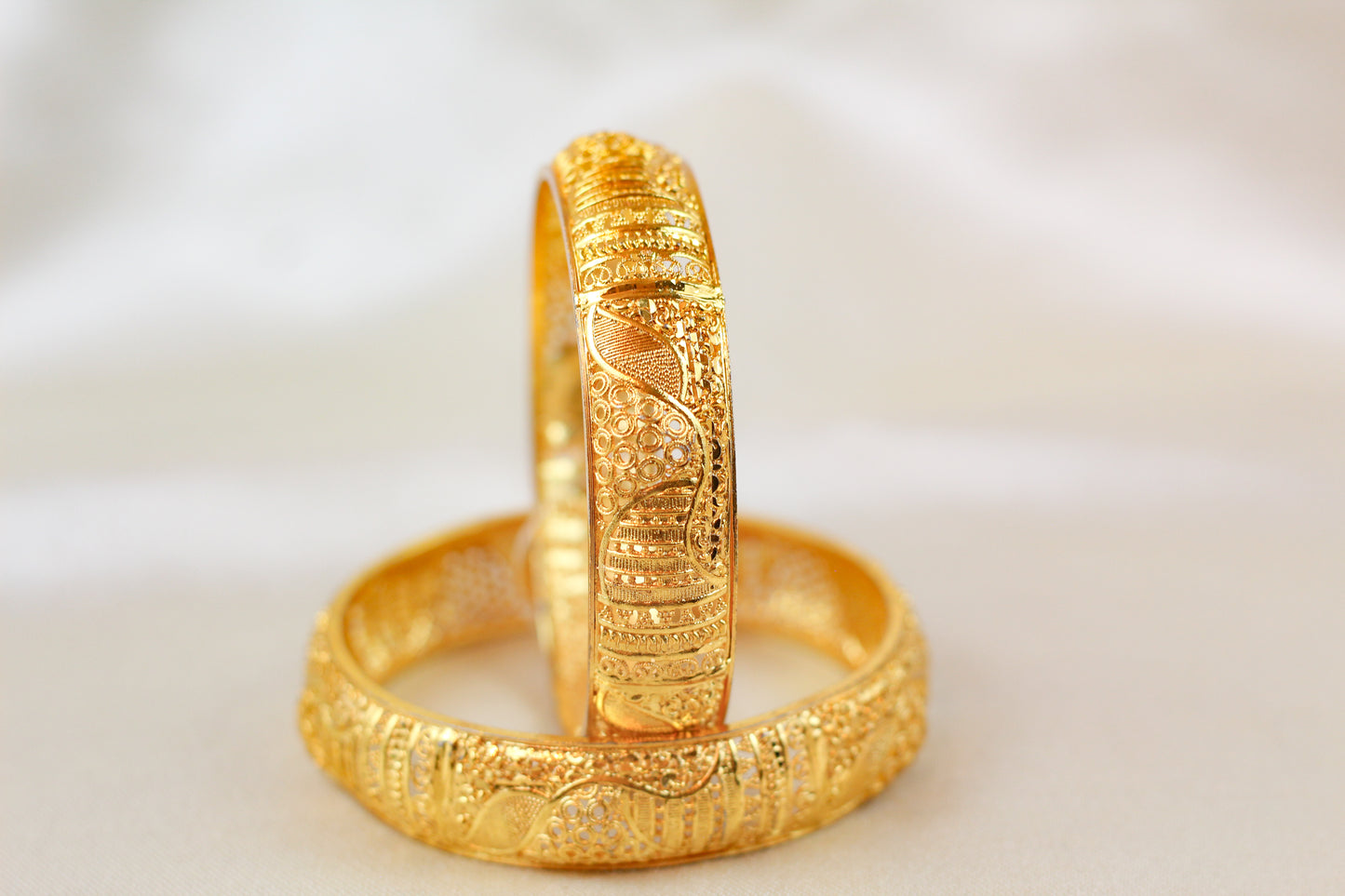 Premium Quality Gold Brass Kangan (set of 2)