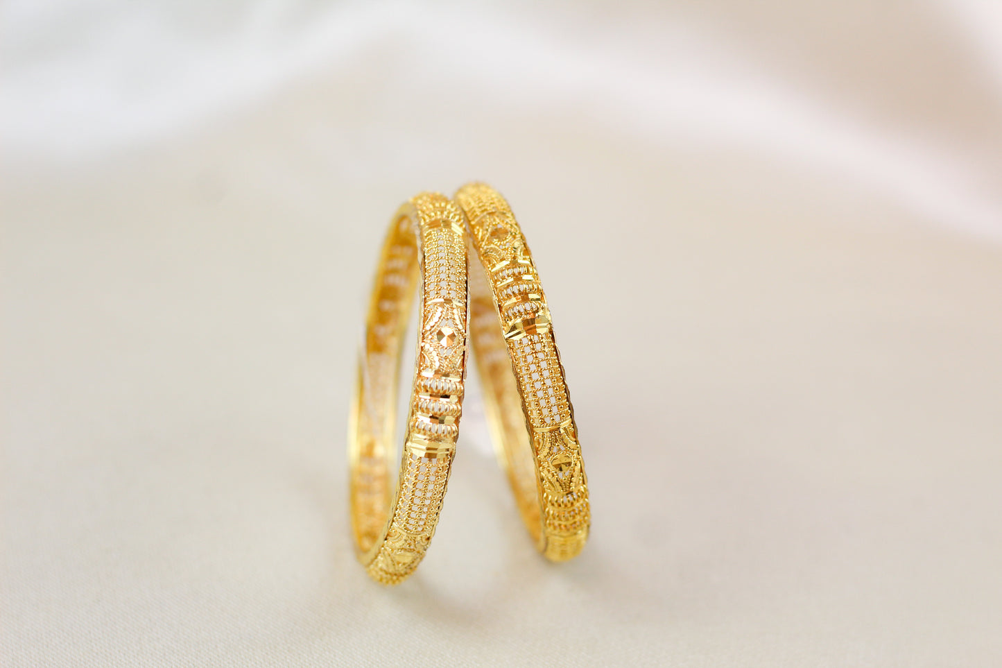 Premium Quality Gold Brass Kangan (set of 2)