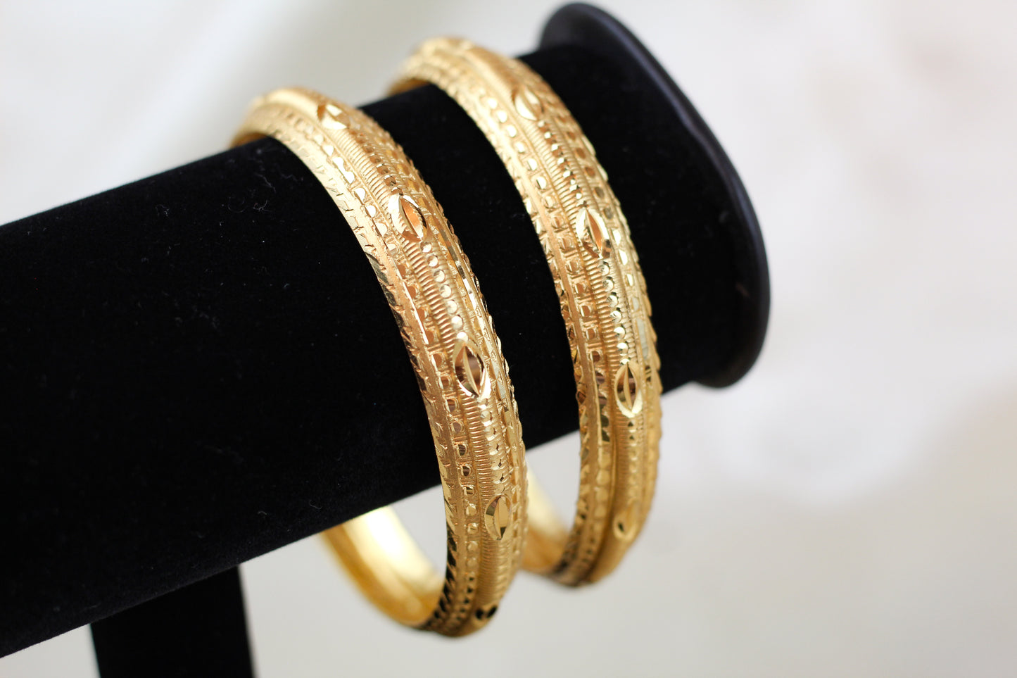 Gold Brass Kangan (set of 2)