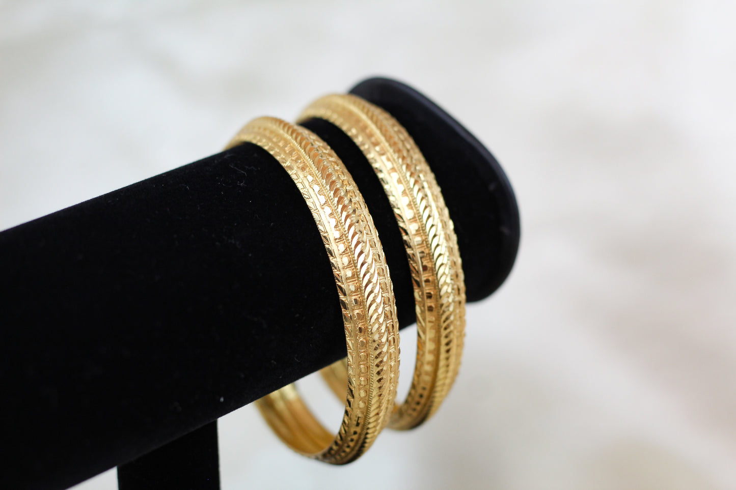 Gold Brass Kangan (set of 2)