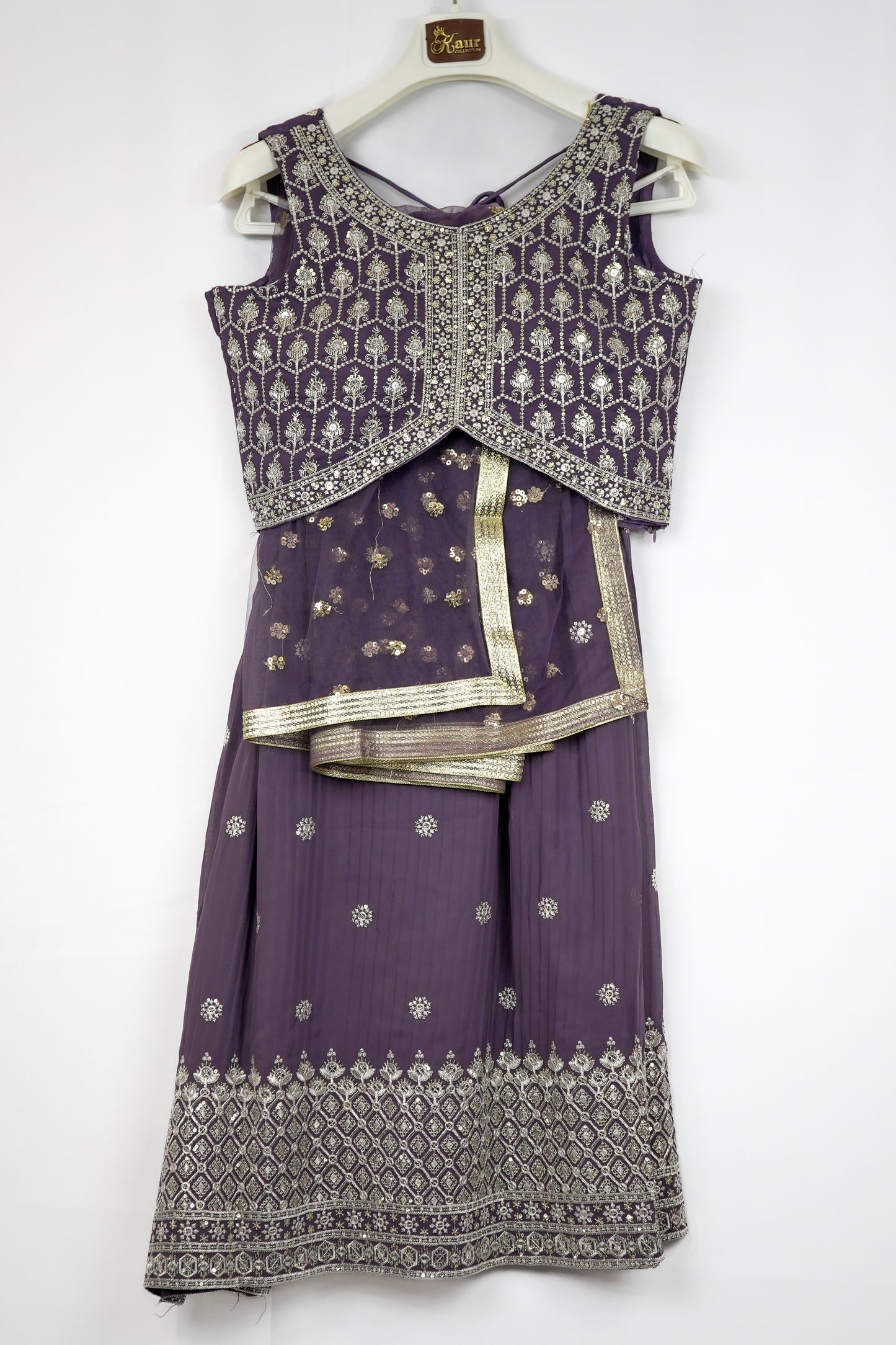 GREY PURPLE PALAZZO SET