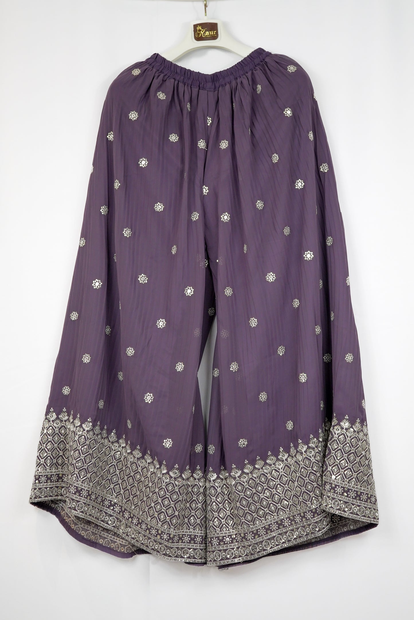 GREY PURPLE PALAZZO SET