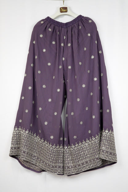 GREY PURPLE PALAZZO SET