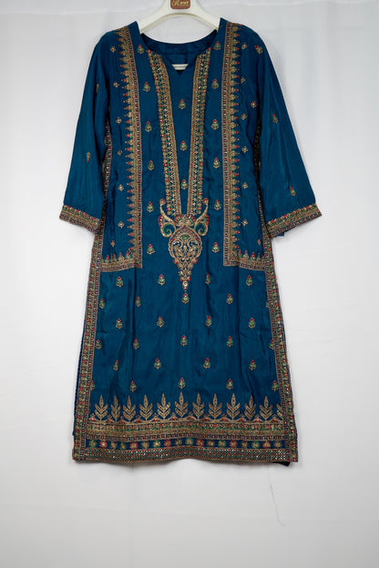 YALE BLUE SHARARA SUIT