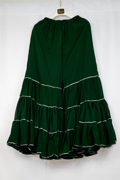 OLIVE GREEN SHARARA SUIT