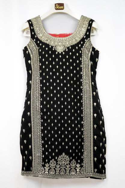 IMPERIAL RED  AND BLACK SHARARA SUIT