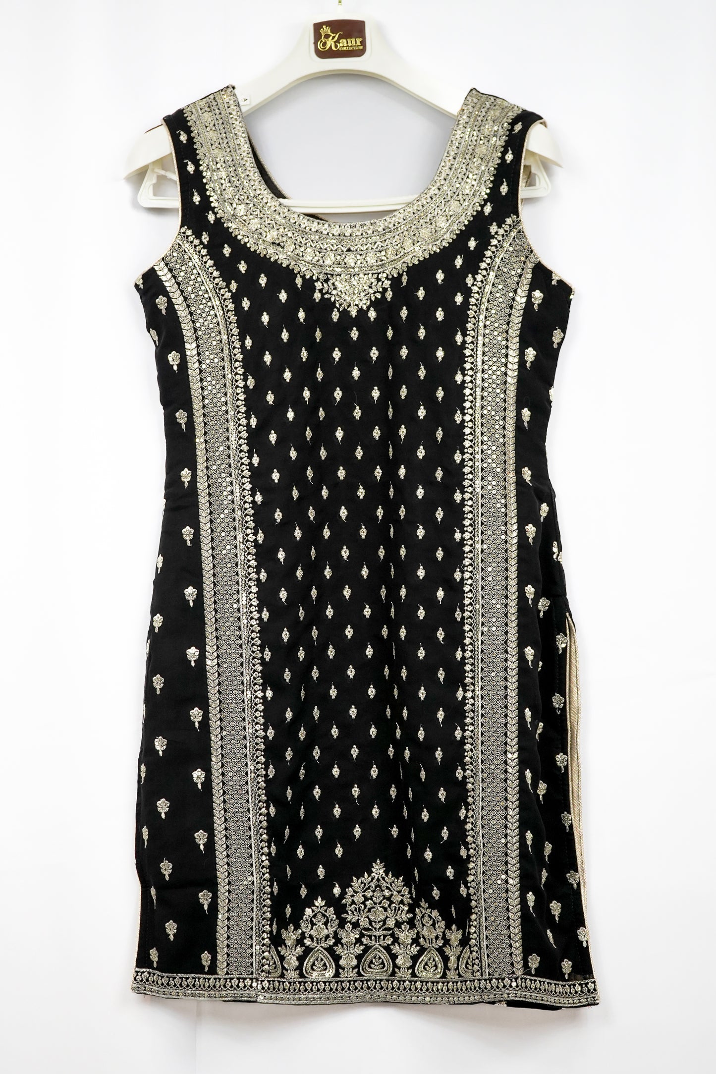 IMPERIAL RED  AND BLACK SHARARA SUIT