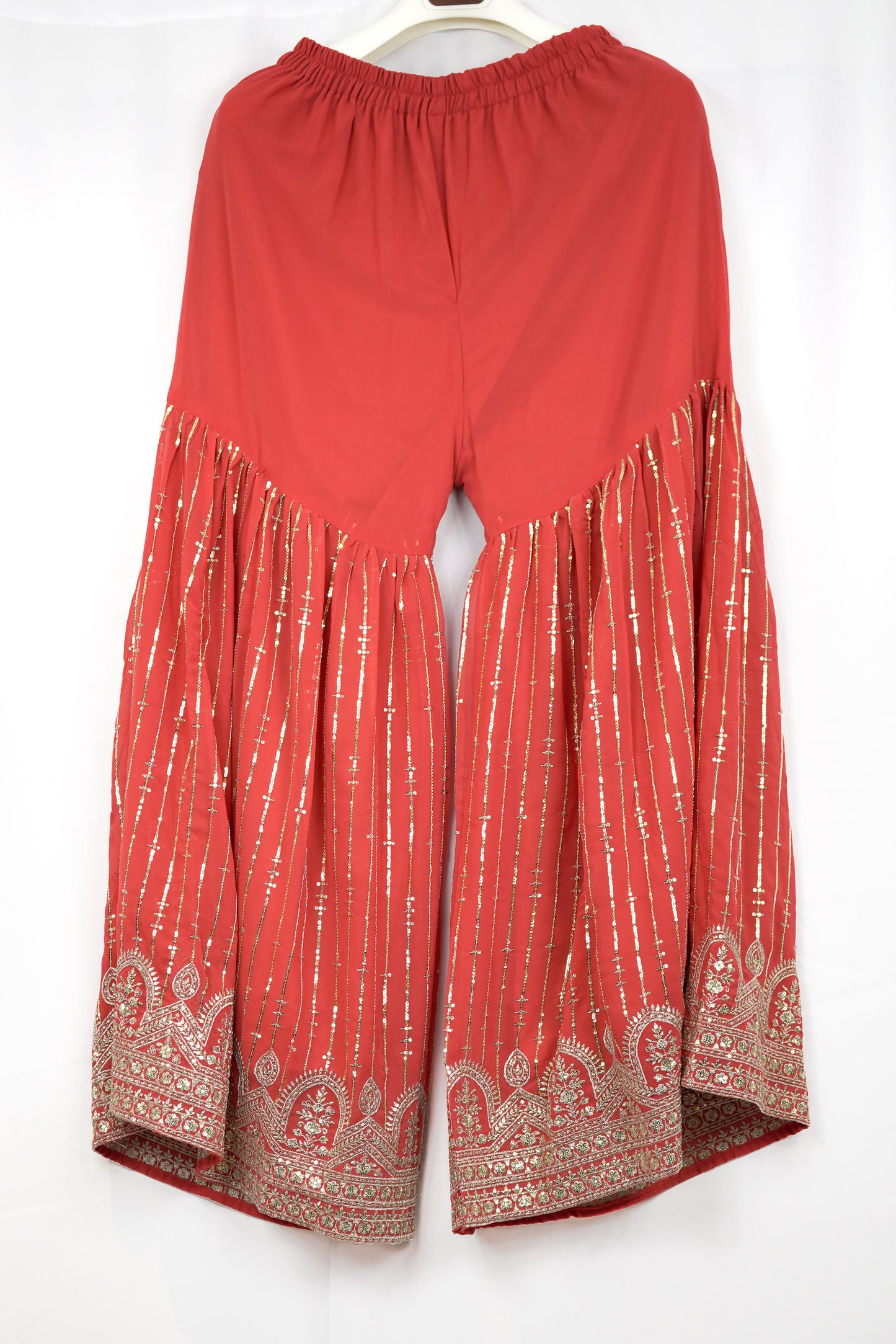 IMPERIAL RED  AND BLACK SHARARA SUIT