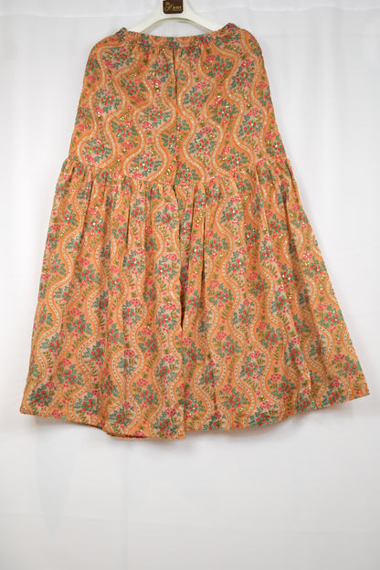 CORAL ORANGE SHARARA SUIT