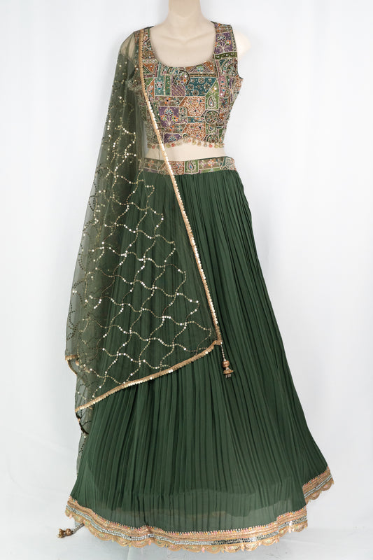 SEA GREEN LEHENGA SET
