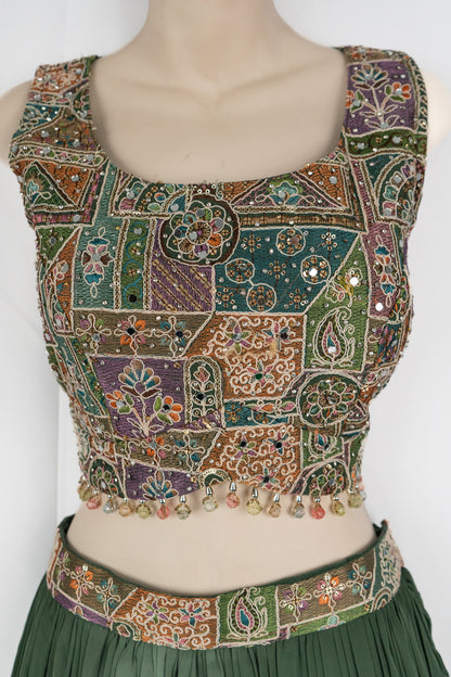 SEA GREEN LEHENGA SET