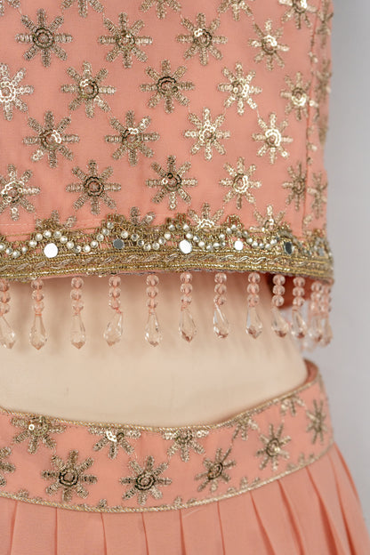 PEACH LEHENGA SET