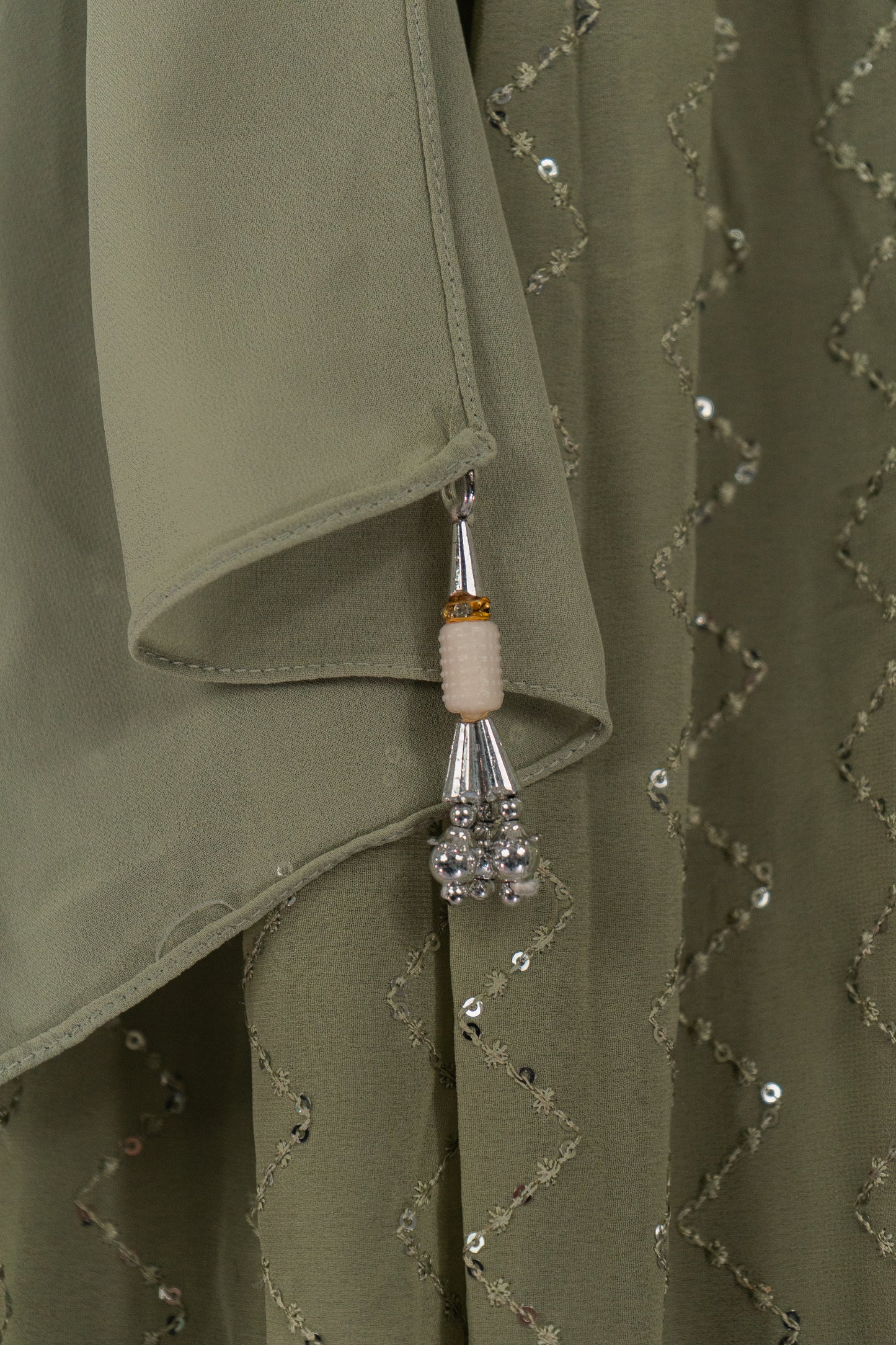 SAGE GREEN GEORGETTE LEHENGA SET