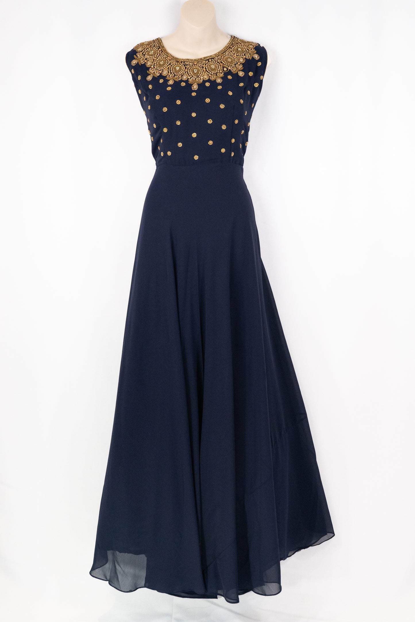 NAVY BLUE GEORGETTE GOWN