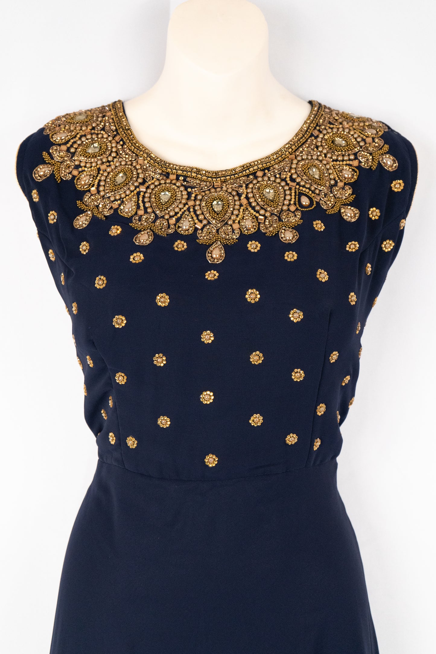 NAVY BLUE GEORGETTE GOWN