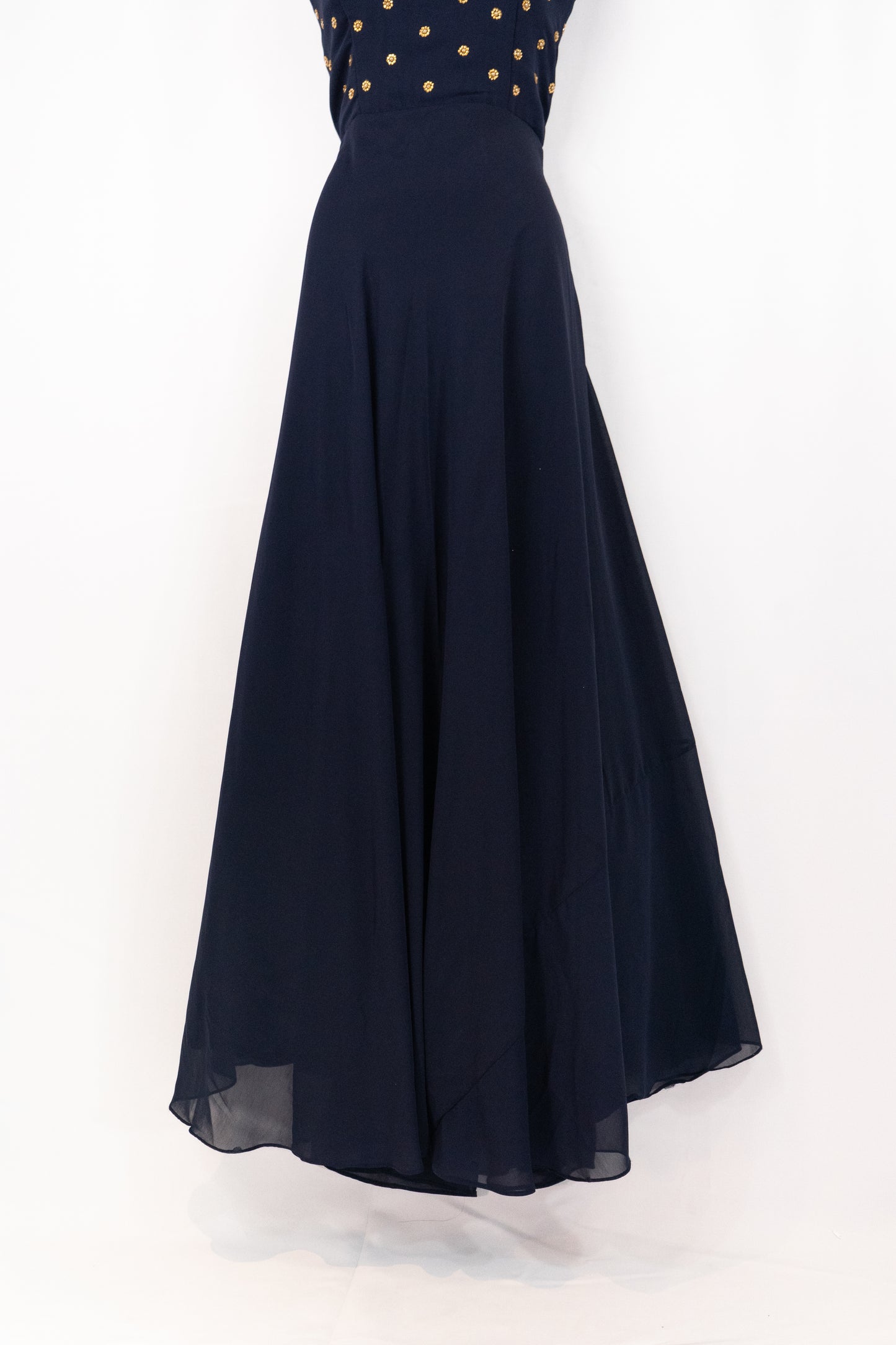 NAVY BLUE GEORGETTE GOWN