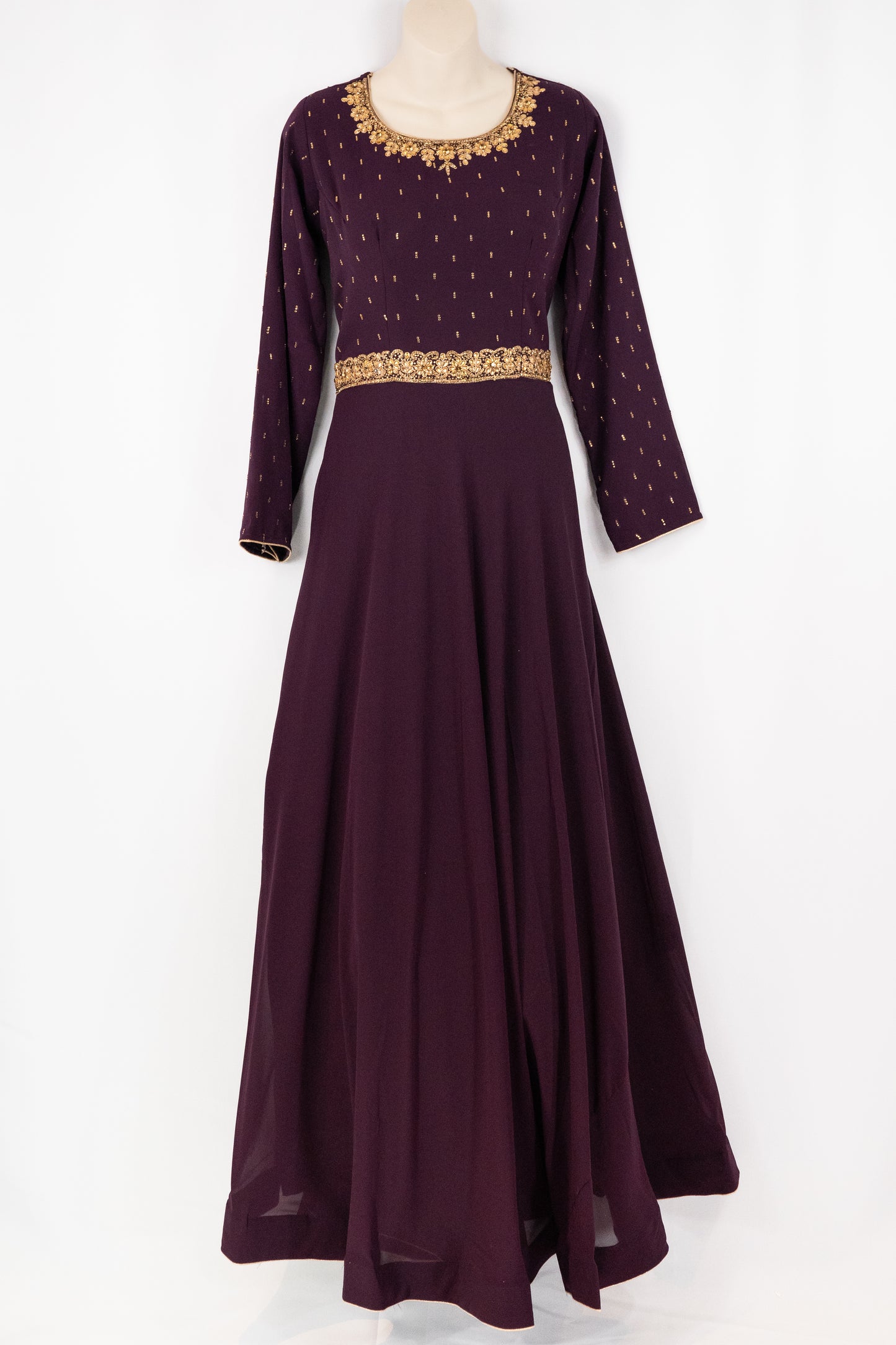 PLUM GEORGETTE GOWN