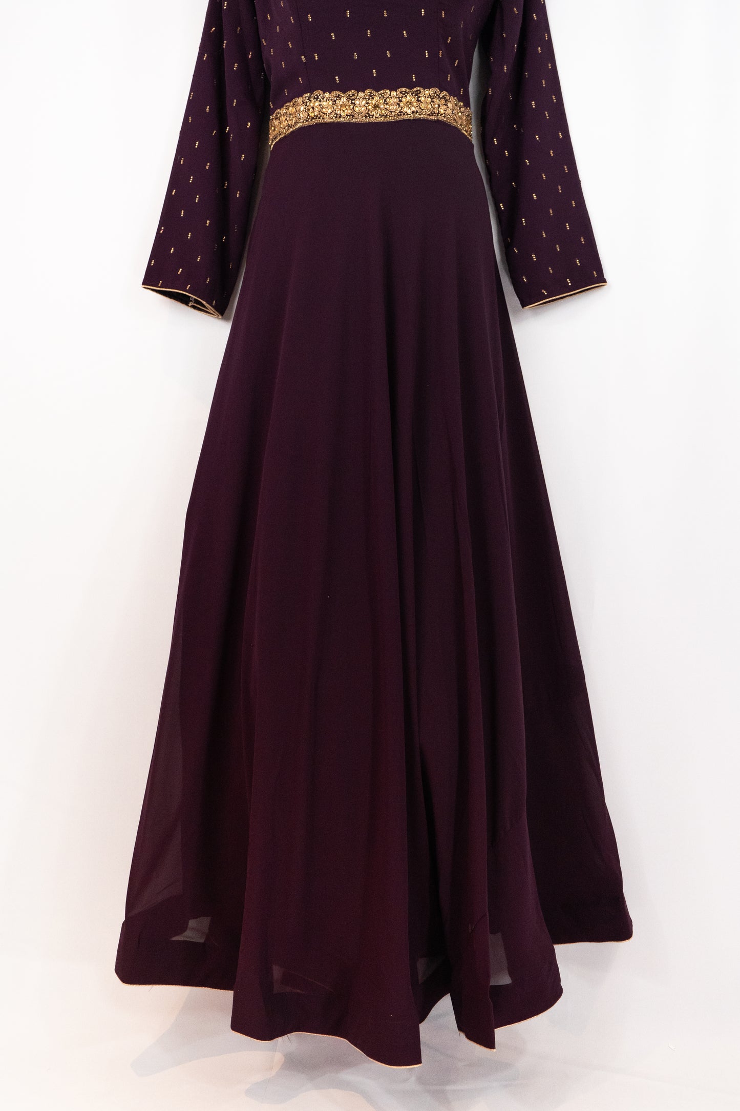 PLUM GEORGETTE GOWN