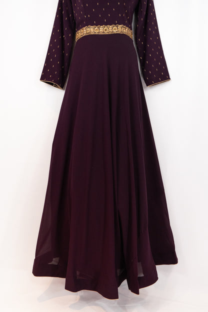 PLUM GEORGETTE GOWN