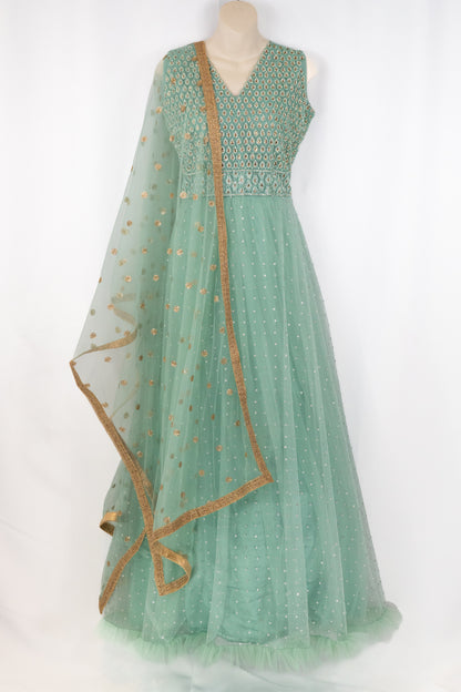 PALE TURQUOISE GOWN