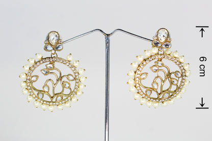 KUNDAN AND PEARL EARRINGS