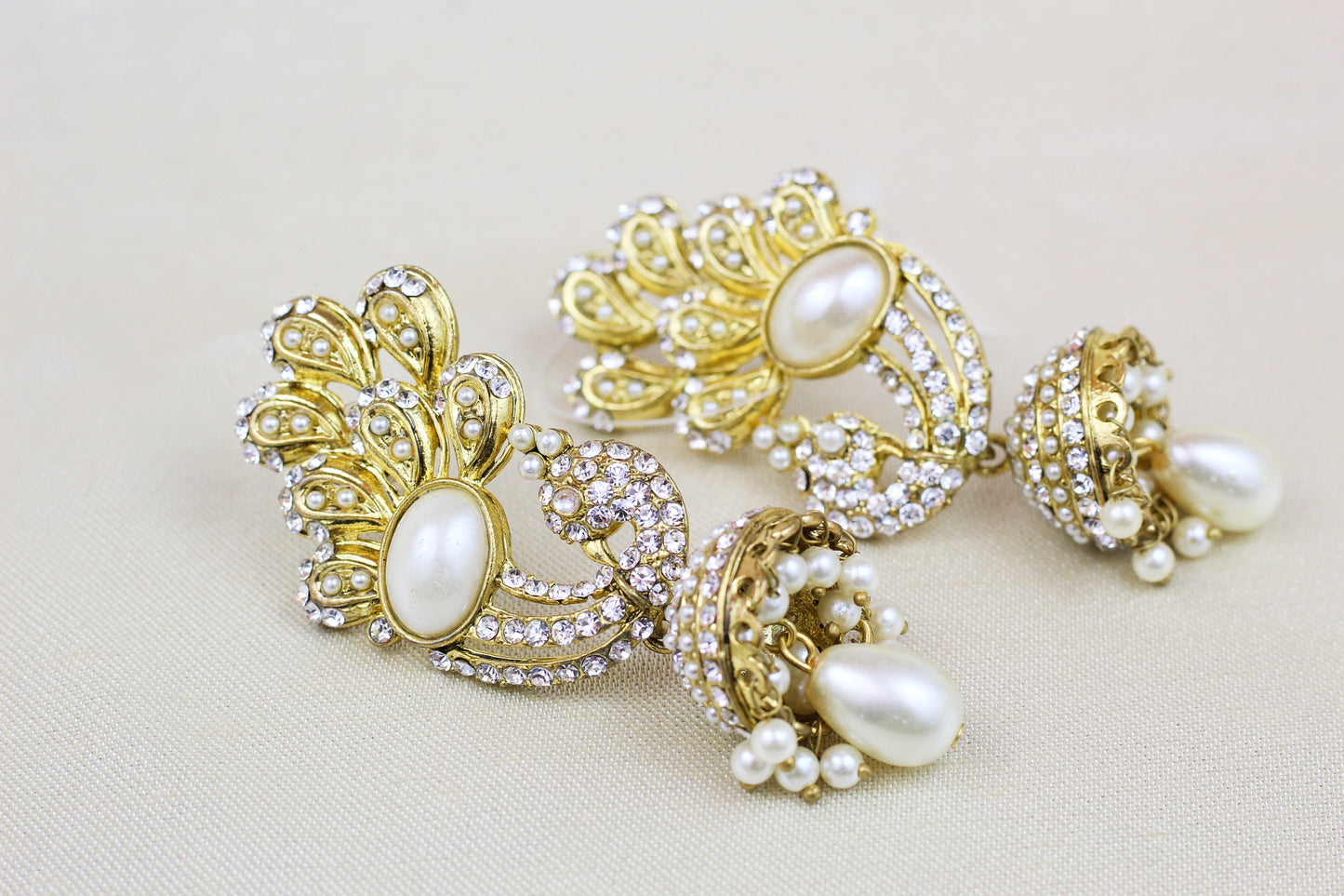 PEACOCK EARRING WITH JHUMKA