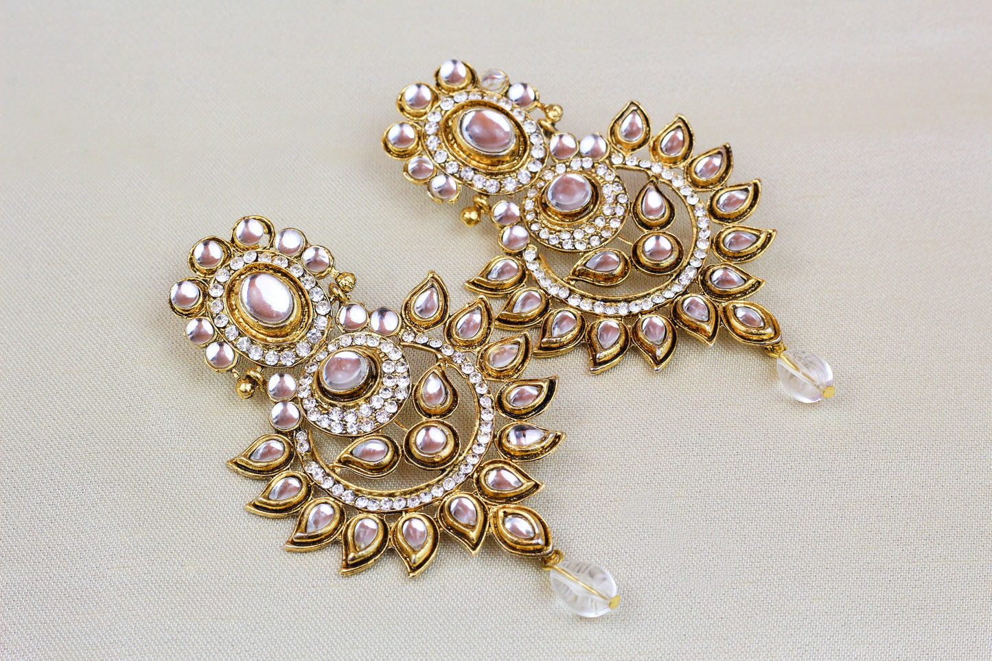 KUNDAN AND RHINE STONE EARRING
