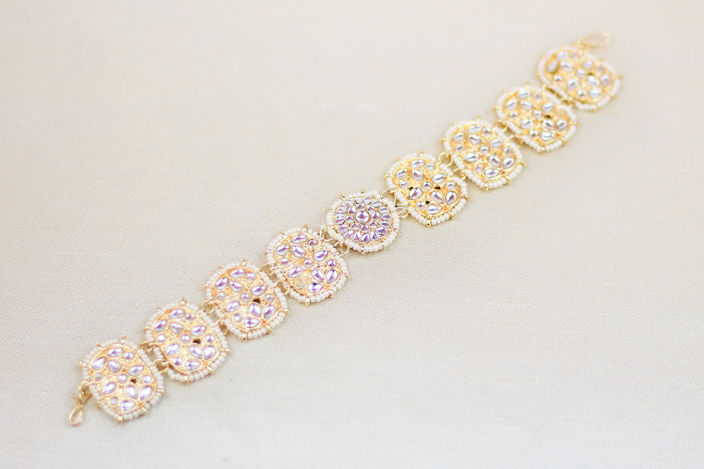 PEARL AND KUNDAN HEAD BAND