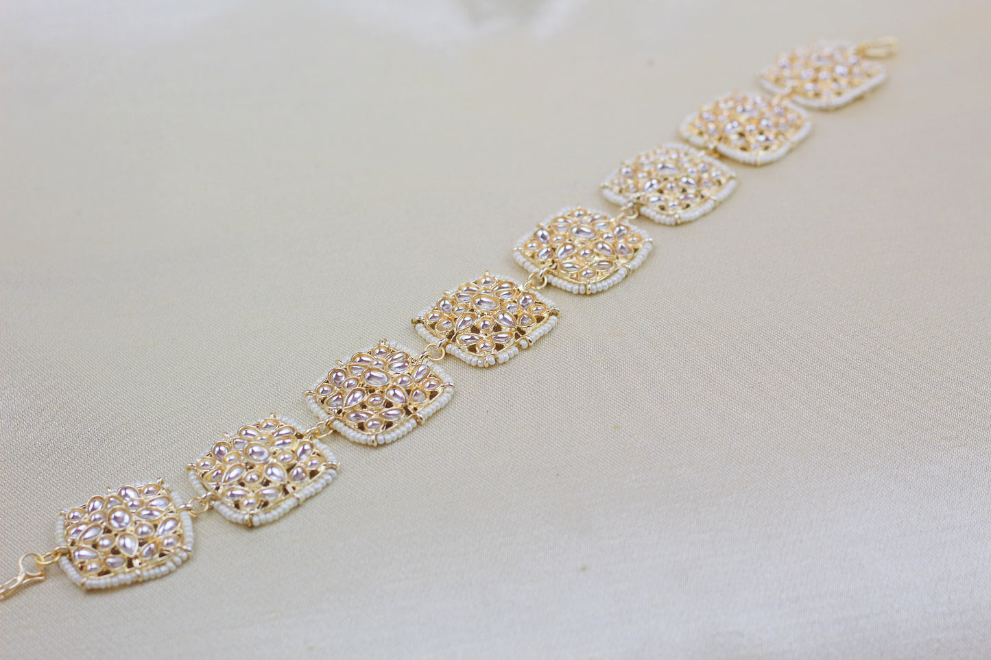 KUNDAN AND PEARL SQUARE  DESIGN HEAD BAND