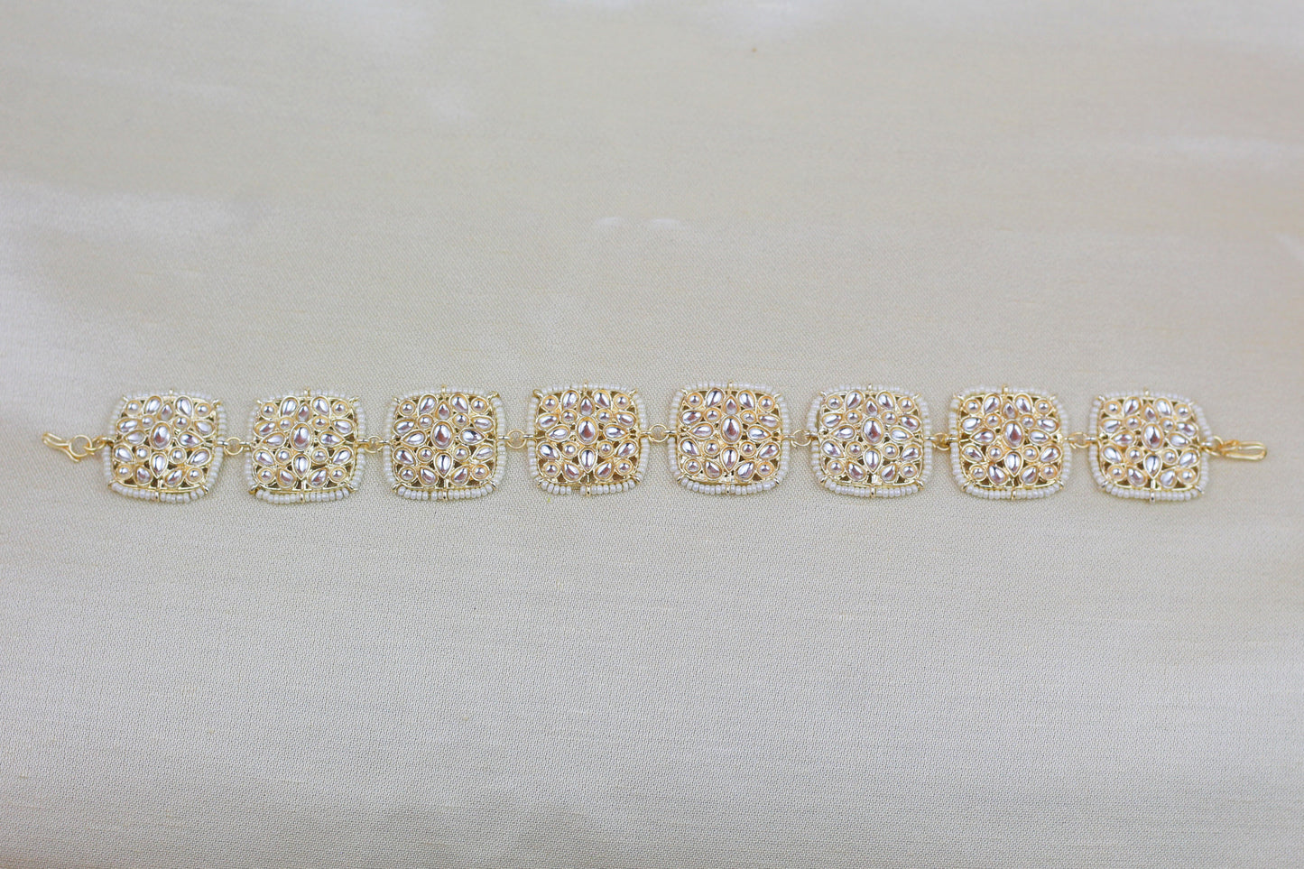 KUNDAN AND PEARL SQUARE  DESIGN HEAD BAND