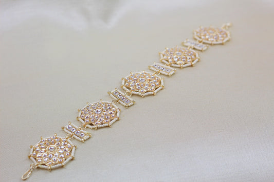 KUNDAN AND PEARL HEAD BAND