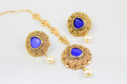BLUE TIKKA SET WITH STUDS
