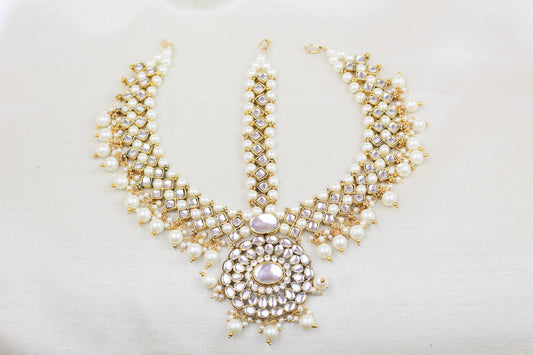 KUNDAN WITH PEARL MATHA PATTI