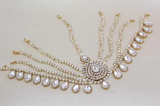MULTI PEARL CHAIN MATHA PATTI
