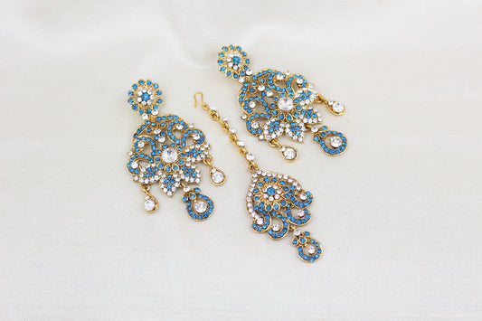 FIROZI RHINE  STONE TIKKA SET