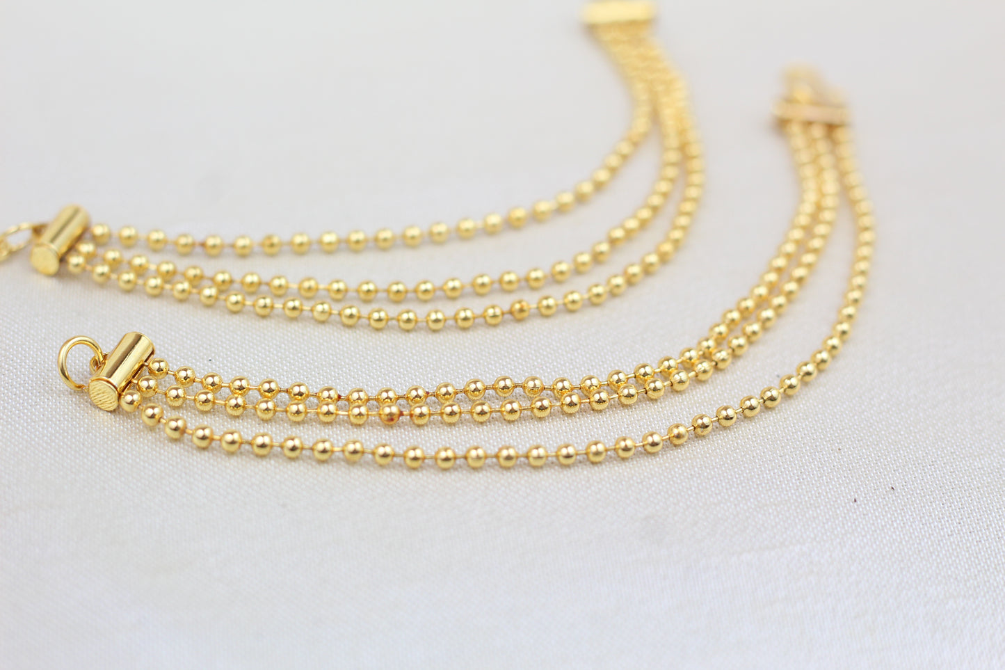 GOLD FINISH SAHARE TRIPLE CHAIN
