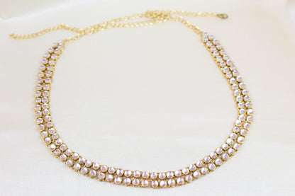 DOUBLE KUNDAN LAYER WAIST BELT