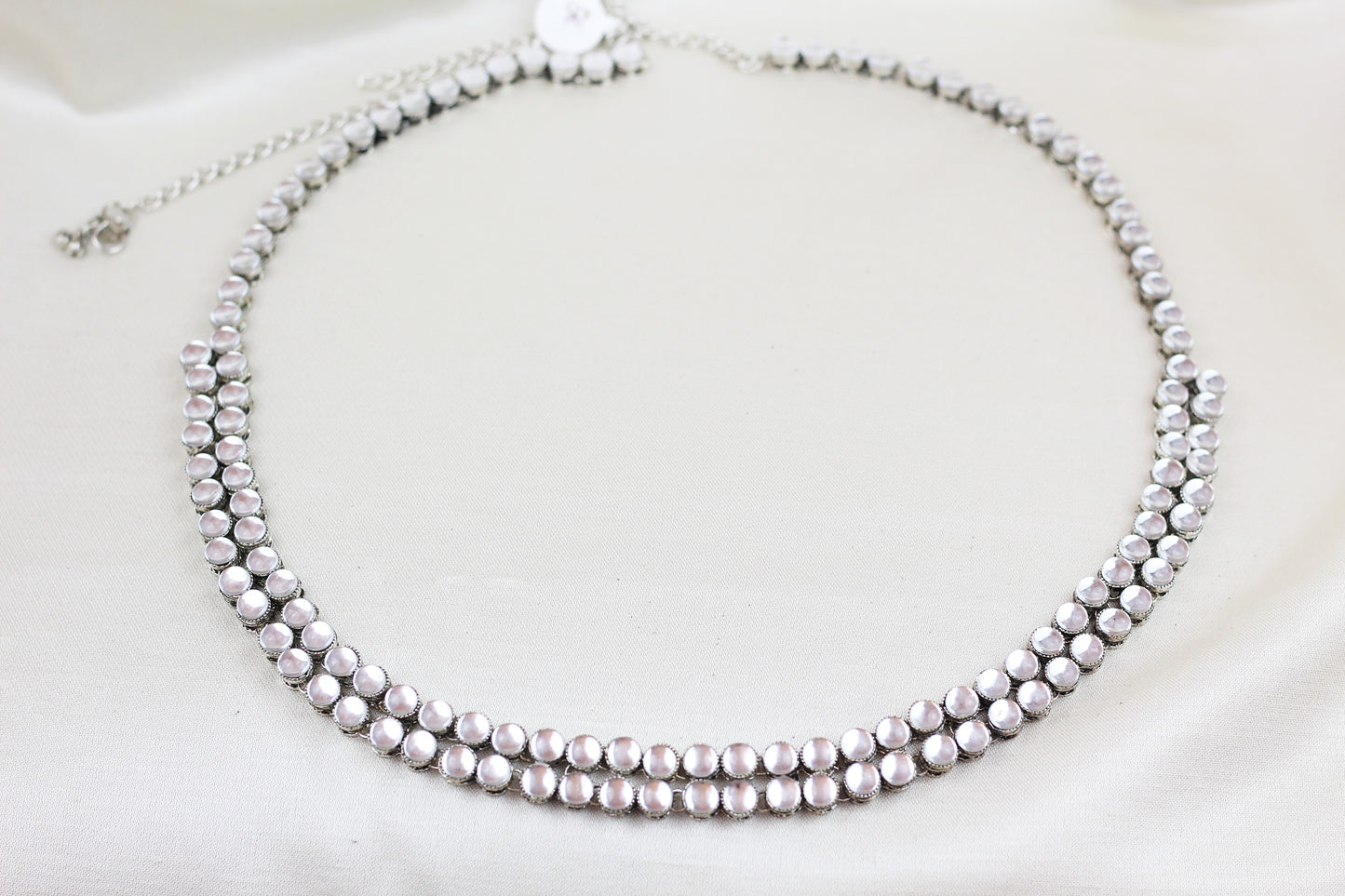 SILVER KUNDAN WAIST BELT