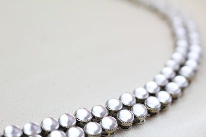 SILVER KUNDAN WAIST BELT