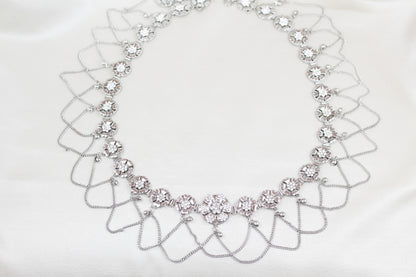 SILVER OXIDIZED WAIST BELT WITH FRILL